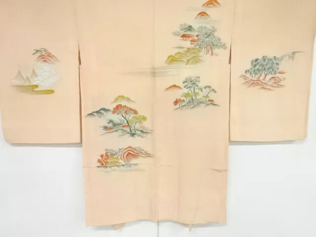 38928# Japanese Kimono / Antique Haori / Woven Scenery Of Tree