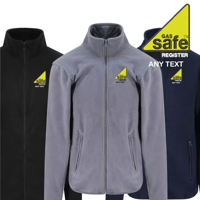 Personalised Gas Safe Fleece Embroidered Personalised Workwear jacket top