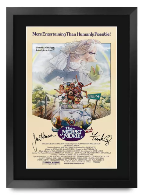 Póster autógrafo firmado enmarcado A3 impreso en la película de los Muppet regalo para fanáticos de los Muppets