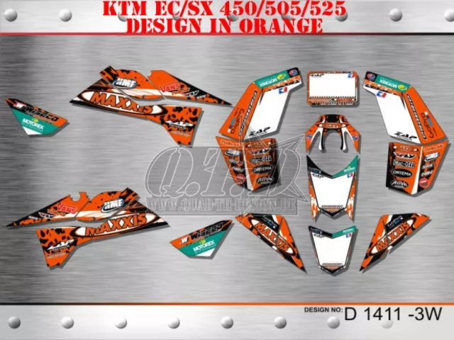 Motostyle Dekor Kit Atv Ktm 450 505 525 Sx Xc Graphic Kit D1411 B 3