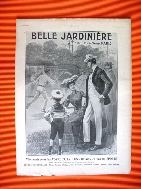 Publicite De Presse Belle Jardiniere Vetements Tous Les Sports Tennis Ad 1904