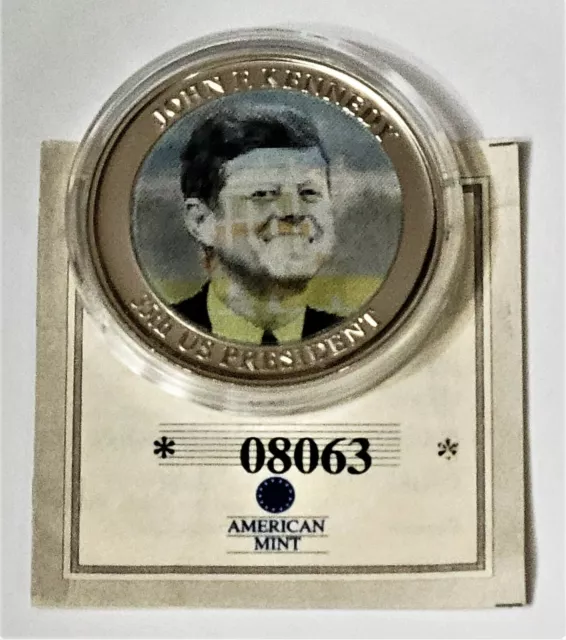 John F. Kennedy & The White House Motion Image Colorized Commemorative Coin