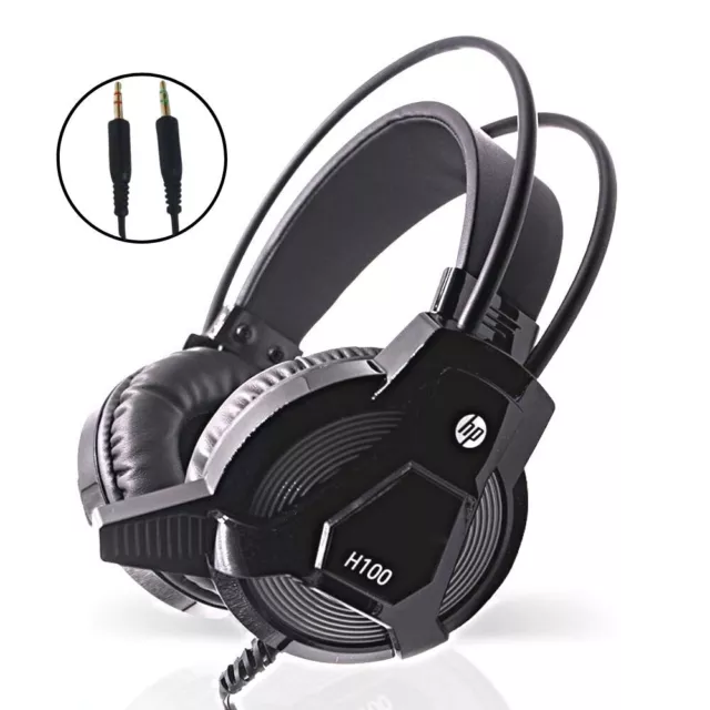 HP Wired Gaming PC Headset with Microphone, Computer Headphone, Dual 3.5mm Jacks