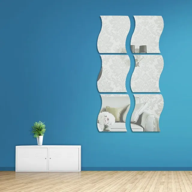 VIVA DECORAZIONE 3D onda murale adesivi l'arredamento specchio