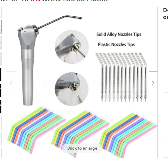 DENTAL TRIPLE WAY Syringe Water Air Spray Handpiece/Disposable Nozzles