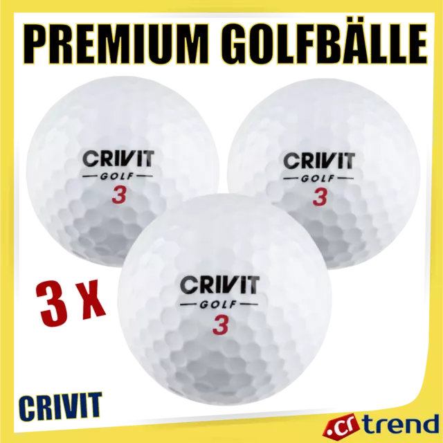 CRIVIT - Premium-3-piece Golfbälle - 3x Golf Ball | No. 3