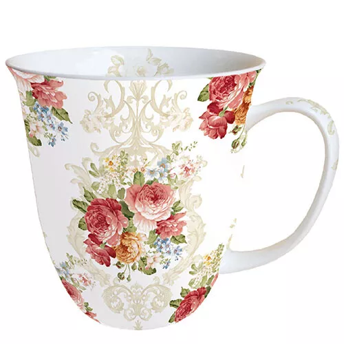 Mug 0.4 L Sara Cream – Ambiente Becher - Fine Bone China - Höhe: 10,5 cm - Durch