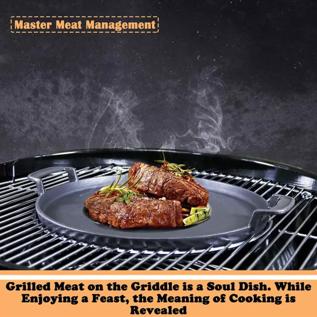 30,9 cm 7421 Rund Gusseisen Grillpfanne für Weber 57cm Holzkohlegrills One-Touch