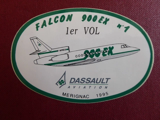 First Flight Sticker AUTOCOLLANT STICKER DASSAULT Aviation Falcon 900Ex First Flight ...