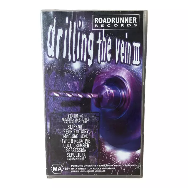 Drilling The Vein III VHS - GC/Music/Slipknot/Fear FactoryMachine Head/Rare 🐙