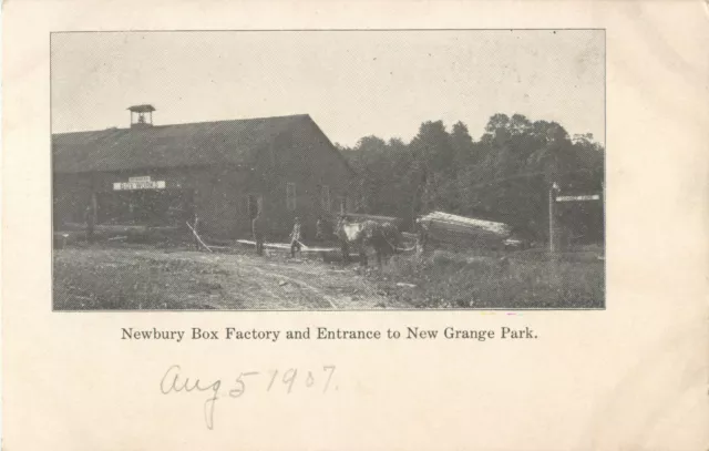 Newbury Box Factory, Entrance, New Grange Park, Newbury, Geauga Co, Ohio OH 1907