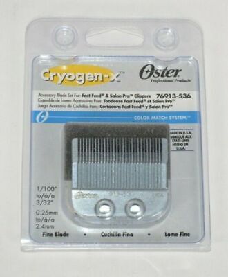 Genuine Oster Fine Clipper Blade 76913-536 for Fast Feed & salon Pro Clippers