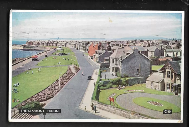 pk74792:Postcard-Vintage View of The Seafront,Troon,Scotland,UK
