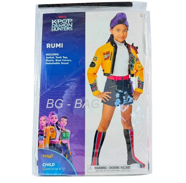 Spirit Costumes Rumi KPOP RUMI COSTUME Kids MEDIUM 8-10 Demon Hunters Spirit Netflix K-Pop ...