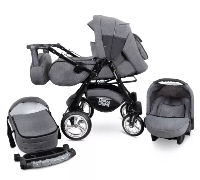 Urbano Baby Pram Pushchair Stroller 3in1 Travel system car seat included 3in1