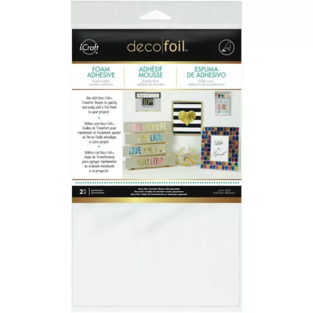 Deco Foil Foam Adhesive 6x12 Sheet 2/Pkg