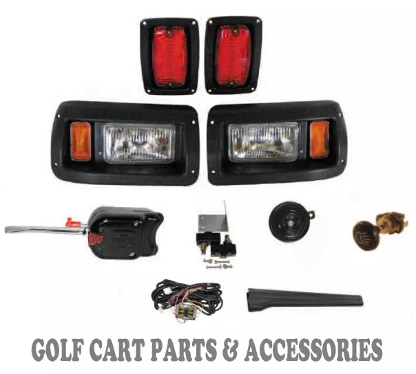 Club Car DS Golf Cart LED Headlight & Tail Light Kit Deluxe Street Package