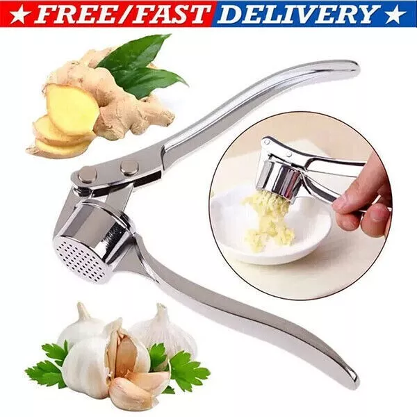 Garlic Press Crusher Squeezer Masher Mincer Stainless Steel Manual Kitchen Tool