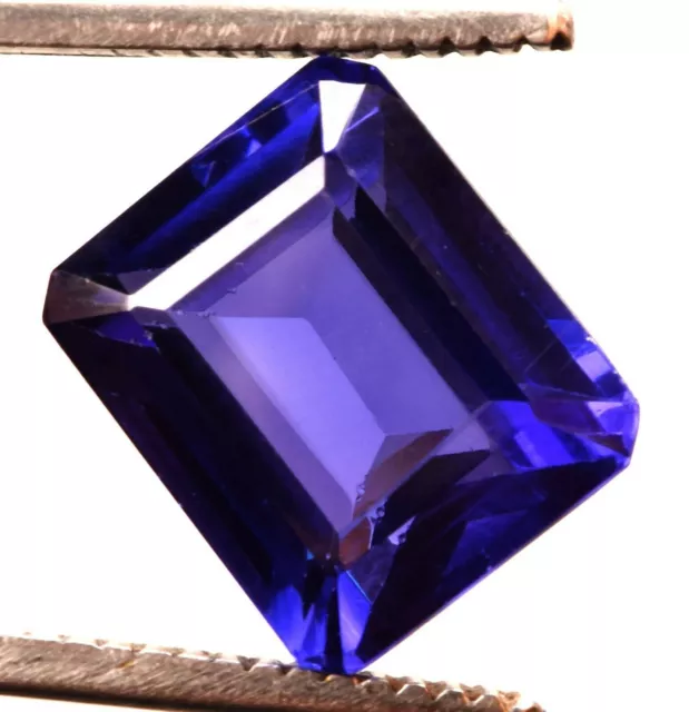 15.30 Cts. Natural Blue Tanzanite Emerald Shape Certified Loose Gemstone