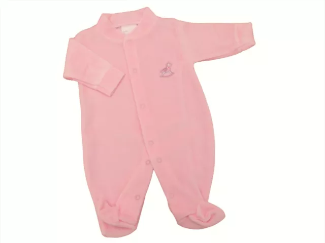 Tiny Baby Premature sleepsuit girls velour all in one  5-8lb