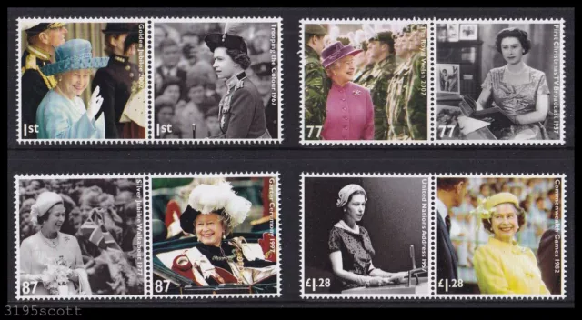 2012 GB Diamond Jubilee SG3319A-3326A Stamp Set UM MNH