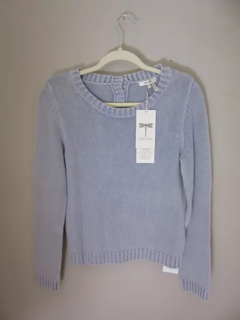 TYLER BOE Women's Pullover Sweater Long Sleeve Blue L Faded Characteristics New