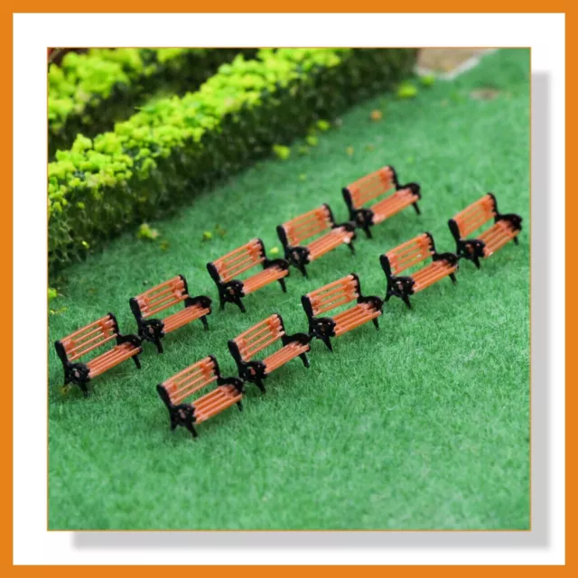 Park Benches (5pcs / 10pcs) for your Park / Garden on your Model Rainway N Gauge 3