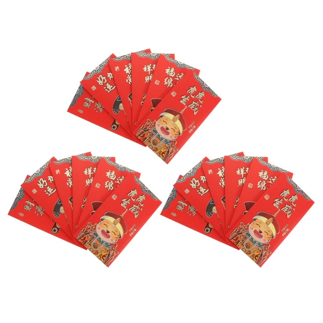 18 Pcs Year of The Tiger Red Envelope Paper Chinese Money Envelopes Wedding