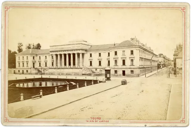 France, Tours, Palais de Justice, ca.1880, vintage albumen print vintage albumen