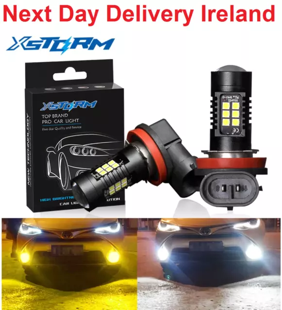 2X H8 H11 LED Fog Light Lamp Bulb Bulbs 3000K 6000K Yellow White Lights 1200LM