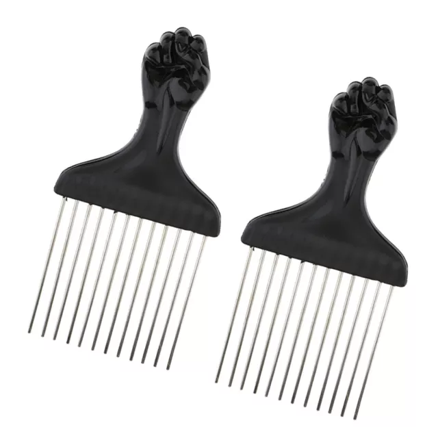 2 x aucun peigne de levage démêlant lisse pour cheveux afro-américains