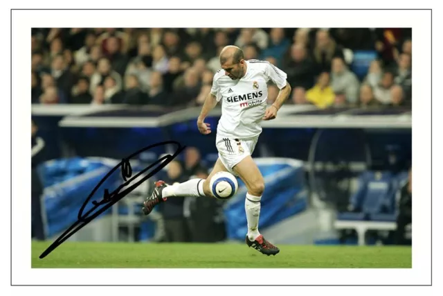 Zinedine Zidane Real Madrid Signed Photo Print Autograph Soccer