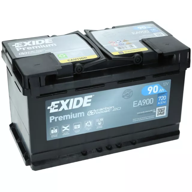 Exide Premium EA900 90Ah 720A Autobatterie Starterbatterie L4