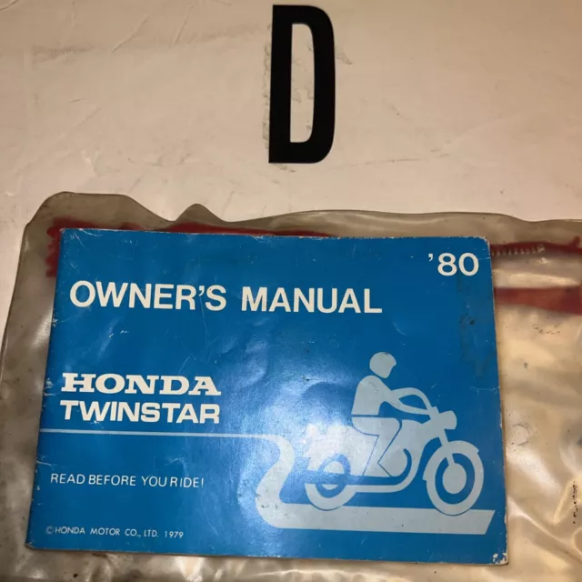 1979 Hon Twinstar Motorcycle Owners Operators Manual Service Guide Book 4" X 6"