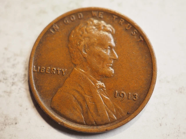 1913  P     MR  ABRAHAM  LINCOLN  Cent    FREE SHIPPING   V2575