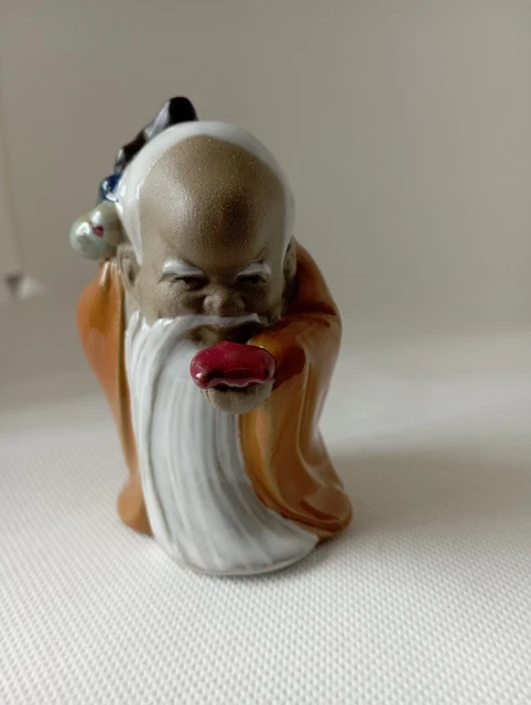 Chinese Shiwan Pottery Mudman Figure Laughing Man, rare find