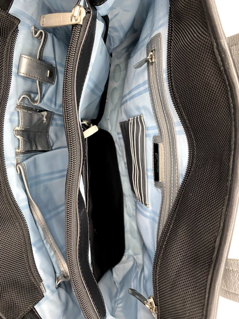 Tumi Elements Ballistic Nylon w/Leather Trim Handbag 14" (Black) 11