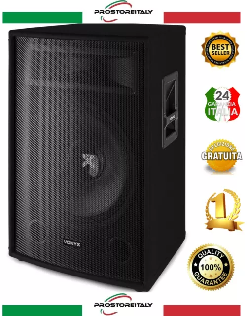 Cassa Audio Acustica Passiva 500W Woofer 10" Altoparlanti Professionali Qualita'