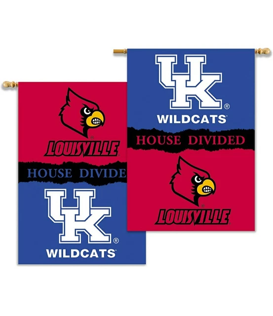 House Divided 2-Sided 28" x 40" Banner with Pole Sleeve- Kentucky and LouisvillE