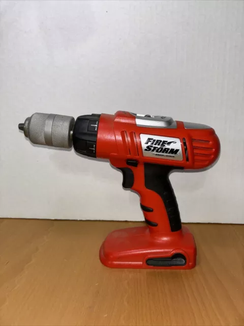 Black & Decker 18v Fire Storm Cordless Drill Removable Chuck FS1802D - Tested