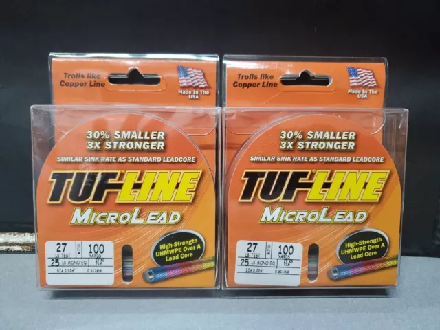 (2) Tuf-Line ML27100 MicroLead 27 lb test- 200 yards Total - Fishing Line