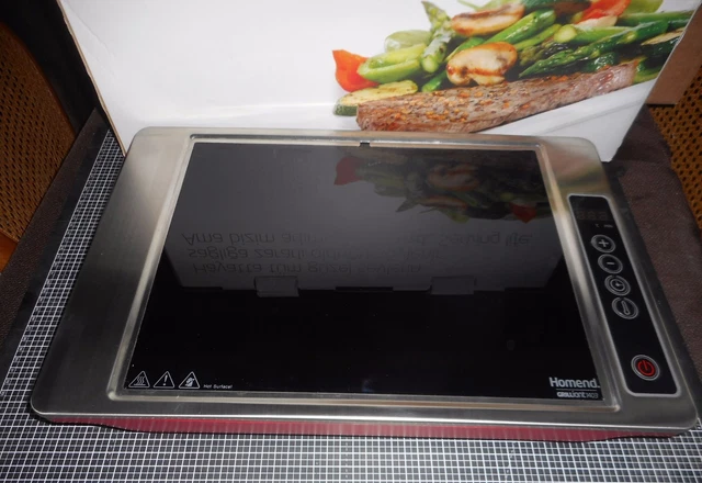Grill Barbecue De Table en Verre  Int / Ext Puissance Réglable