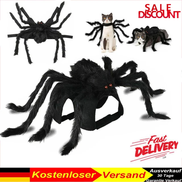 Halloween Plüsch Spinnenkostüm für Welpen Katzen Hunde Haustier Cosplay Kleidung