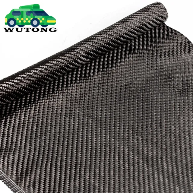 12" x 60" Carbon Fiber Cloth Roll Vinyl Wrap Fabric 2x2 Twill Weave 3k/200gsm