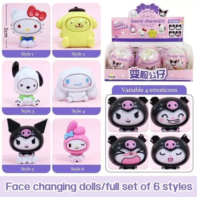 Hello Kitty Sanrio Face Changing Collection Blind Box Anime Figur