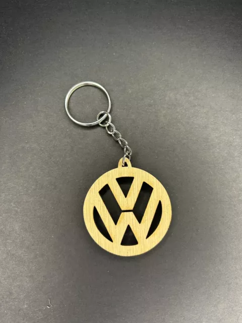 VW Keyring Wooden Oak Engraved Golf ,Gti , T5, T2, T4, Passat, T-roc