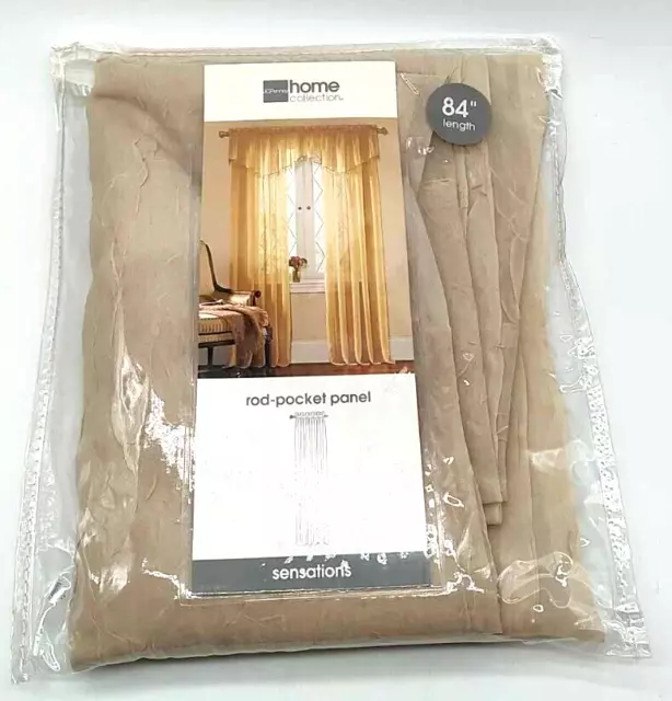 JCPenney Home Rod Pocket Curtain Panel Sensations Linen Color 52" x 84" NIP