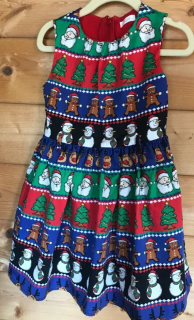 Worn in Great Condition Next Girls Red Christmas Dress Age 3 Years
