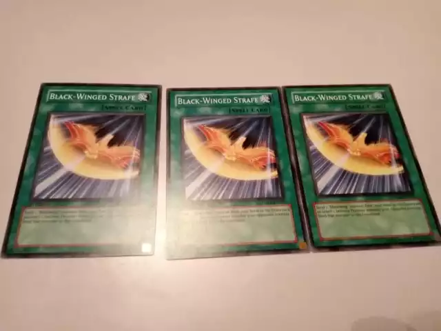 YuGiOh Card - 3x Black-Winged Strafe TSHD-EN045