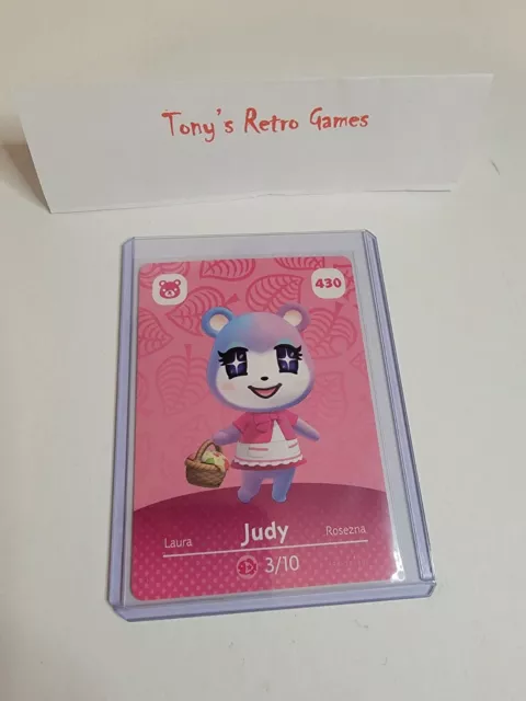 !SUPER SALE! JUDY # 430 Animal Crossing  NINTENDO Amiibo Card SERIES 5 MINT!!!